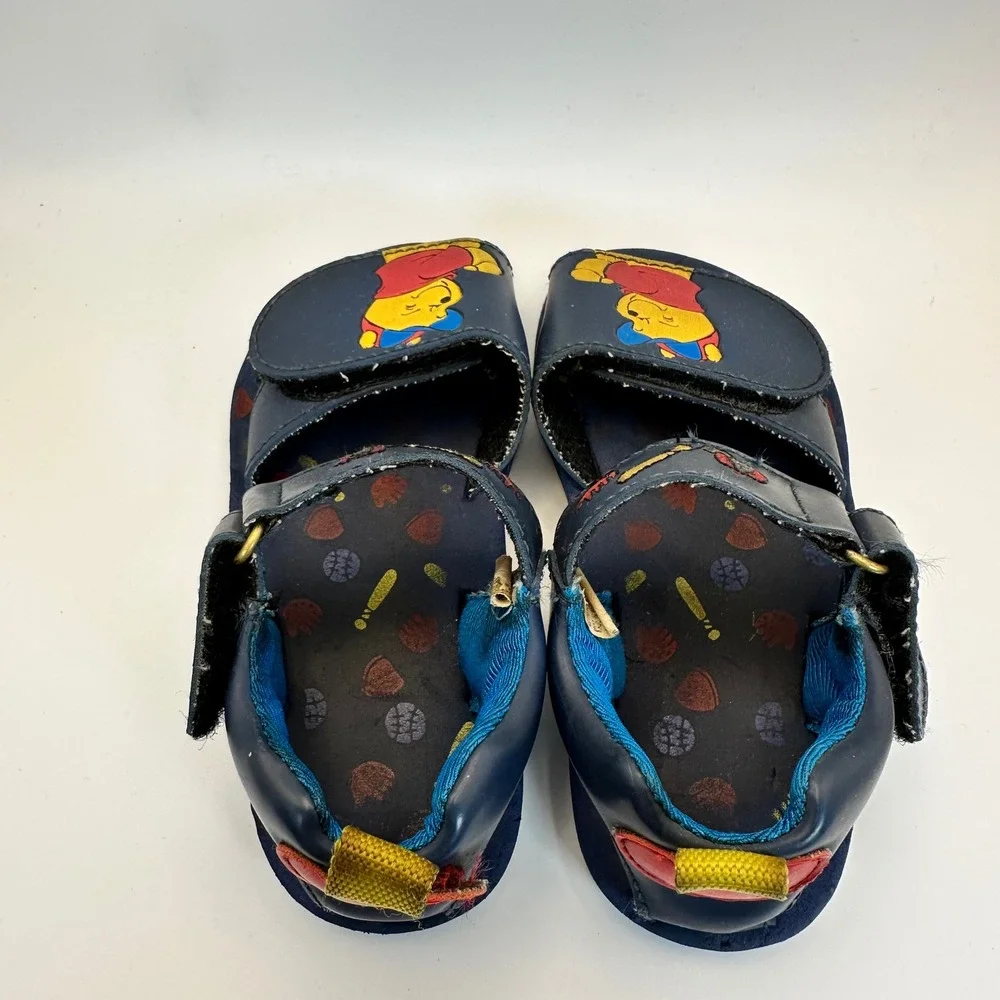 Disney Winnie the Pooh Sandals Kids Size‎ 10 Navy Blue Baseball Sporty Casual